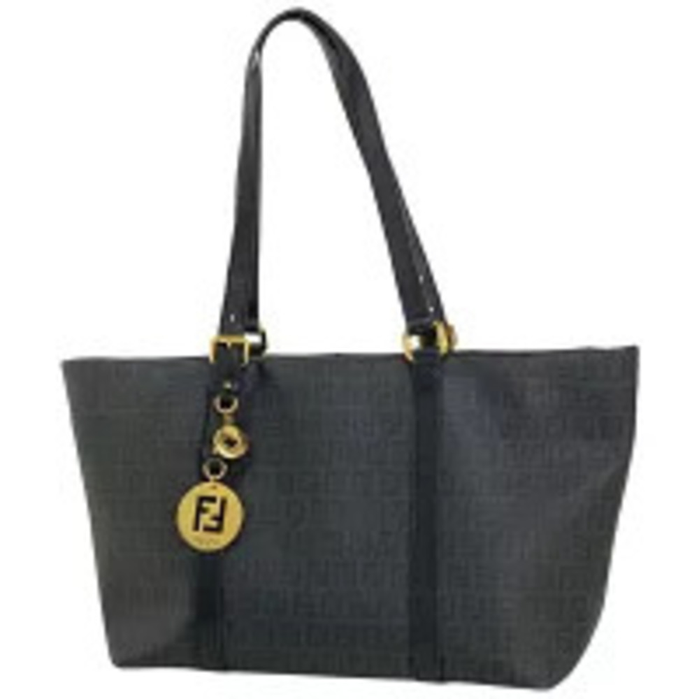 Fendi Zucchino Tote Bag Shoulder Black